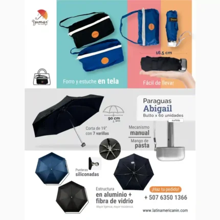 PARAGUAS CORTO MANUAL ABIGAIL