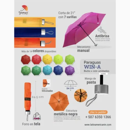 PARAGUAS CORTO MANUAL WIN-A