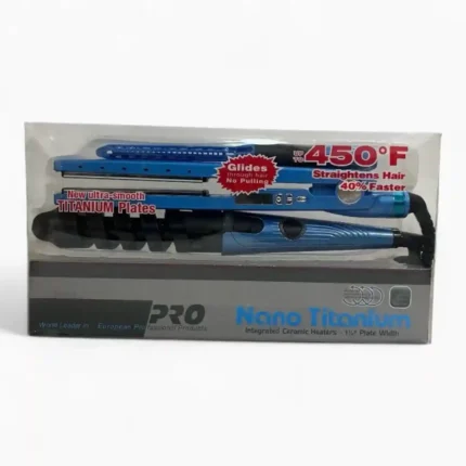 SET PLANCHA ALISADORA Y RIZADOR DE TITANIO 450F-3